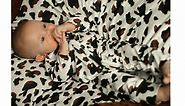 Cow print long sleeve newborn infant baby jumpsuit rompers