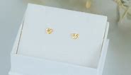 18k Gold Heart Earrings
