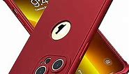 ORETECH for iPhone 13 Pro Case,with[2 x Tempered Glass Screen Protector] Full Body Protective Phone Case for iPhone 13 Pro Cover[Anti-Scratch] Military Grade Slim Thin Case for iPhone 13 Pro-6.1" Red