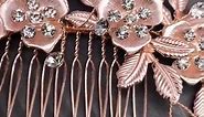 Crystals Bridal Wedding Jewelry Hair Accessories (Rose gold)
