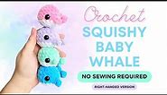BEGINNER FRIENDLY - Crochet Baby Whale tutorial *NO SEWING REQUIRED* (step by step) RIGHT-HANDED