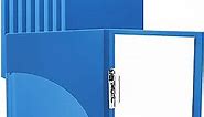 Teling 8 Pack Punchless Clamp Binder Folder Ringless Binder with Metal Clip and Poly Covers Flex Binder Colored Swing Clamp Binder for Work School Documents,9.7 x 11.5 Inch(Blue)