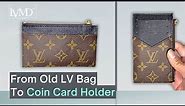 Easy DIY Louis Vuitton Coin Card Holder | Upcycled From Old LV Monogram Canvas Bag