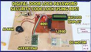 Digital Door Lock-Password Security Code Lock using 8051
