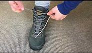 How to tie hiking boots: surgeon's knot