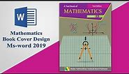 How to Design Mathematics Book cover in ms word 2016