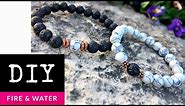 How To Make A Fire & Water Beaded Stretchy Bracelet Set