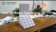 Cardboard Counter Top Display with Grids Assembling