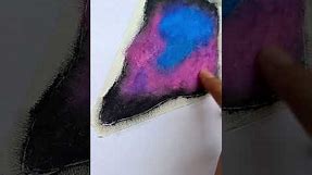 Galaxy girl drawing/how to draw easy galaxy girl with oil pastel and pencil color