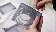 30 Pieces Mini Zipper Mesh Bags Nylon Small Zipper Pouch Mini Pouch Portable Beauty Mesh Pouch Mesh Coin Purse for Travel Home Keychain Holder Makeup Cosmetic Storage (Gray,4 x 3 Inches)
