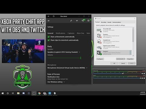 XBOX PARTY CHAT APP WITH OBS AND TWITCH (UPDATED) 2019