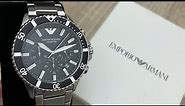 Emporio Armani Chronograph Stainless Steel Men’s Watch AR11360 (Unboxing) @UnboxWatches