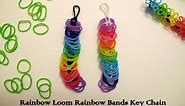 How to make Rainbow Bands Key Chain - Rainbow Loom