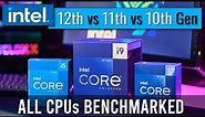 All i5, i7, i9 CPUs Benchmarked [Intel 12th vs 11th vs 10th Gen]
