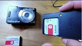 How to charge Sony Cybershot DSC W55 Batteries