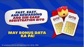 How to Register Your DITO SIM Card: Prepaid | DITO Telecommunity