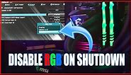 How to Turn Off RGB Lights That Stay On After Shut Down