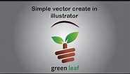 Green Leaf Vector Design in Adobe Illustrator