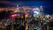 Timelapse of Victoria Harbour Hong Kong (4K)