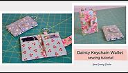 Dainty keychain wallet - sewing tutorial