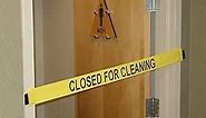 CLOSED FOR CLEANING Door Safety Sign with Magnetic Ends