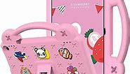 YRH for Onn 10.1 Tablet Case Gen 3 2022 (Model:100071485), EVA Kids Boy Girl DIY Cartoon Handle Stand Cover for Walmart Onn 10.1 inch (Only for 2022 Gen 3), Pink
