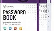 Password Book with Alphabetical Tabs, Hardcover Password Keeper, Password Notebook Organizer for Computer and Internet Address Website Login, Gifts for Home and Office, 4.4''x 5.8''- Purple