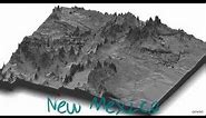 New Mexico Topography - 3D Elevation Map