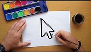 How to draw a mouse cursor (mouse pointer) - pixel art