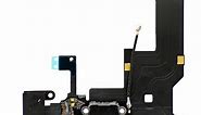 Charging Connector Flex Cable For Apple iPhone 5, 5G With Microphone & Headphone Jack Black