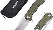 Handfeel Folding Pocket Knife,9Cr18MoV Blade,Ceramic Ball Bearing,Flipper Open,EDC Daily Work Knife with Deep Pocket Clip for Men Women,Sharp Hiking Camping Knives S1968X