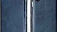 Zouzt Premium Pu Leather Wallet case Compatible iPhone Xs Max,Folio Flip Case Magnetic Closure/Kickstand Feature/Card Slots(Navy Blue)