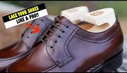 The EASIEST Way To Lace Your Dress Shoes Properly | Straight Bar Lacing Method