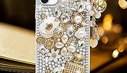 Guppy for iPhone XR Case Women Luxury 3D Bling Shiny Rhinestone Diamond Crystal Pearl Handmade Pendant Iron Tower Pumpkin Car Flowers Soft Protective Anti-Fall Case for iPhone XR