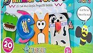 Craftikit® 20 Award-Winning Toddler Arts and Crafts for Kids Ages 4-8 Years, All-Inclusive Animal Craft Kits, Fun Toddler Crafts Box for Girls, Boys, Organized Preschool Art Supplies and Projects