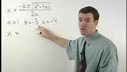 Algebra Help - The Quadratic Formula - MathHelp.com