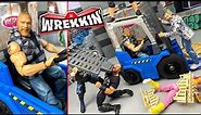 WWE WREKKIN SLAM'N'STACK FORKLIFT ACTION FIGURE PLAYSET! BROCK LESNAR ACTION FIGURE REVIEW!