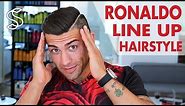 Cristiano Ronaldo hairstyle razor parting