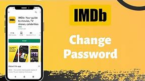 How to Change IMDb Password | IMDb Login Password Change