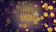 Pink and Gold Sparkle Background HD Video Loop for After Effects