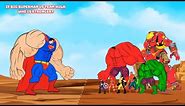 Marvel Team: HULK, SPIDERMAN, IRON MAN, SUPERMAN, WOLVERINE vs BIG SUPERMAN | SUPER HEROES MOVIES