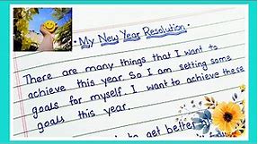My New Year Resolution 2023 Essay / New Year Resolution in English / How to make New Year Resolution
