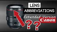 CANON CAMERA LENS TUTORIAL | What Do The Numbers On My Canon Lenses Mean? | Extended Version