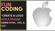 Create a Logo "Apple iPhone" using HTML, SVG and CSS