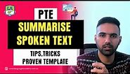 PTE Listening Summarise Spoken Text Template | Tips, Tricks & Strategies | Language Academy