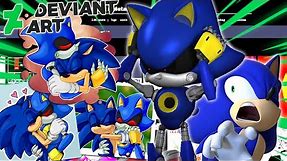 "SONIC X METAL!?" SONIC AND METAL SONIC VISITS DEVIANTART!?