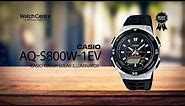 Casio AQ-S800W-1EV Tough Solar Digital Analog illuminator Watch Video Review