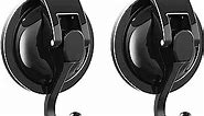 Suction Cup Hooks for Shower, Heavy Duty Vacuum Shower Hooks for Inside Shower, Matte Black-Plated Plished Super Suction for Kitchen Bathroom Restroom, 2 Pack