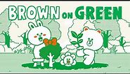 [LINE FRIENDS] BROWN on Green (English ver.)