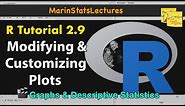 How to Modify and Customize Plots in R | R Tutorial 2.9 | MarinStatsLectures